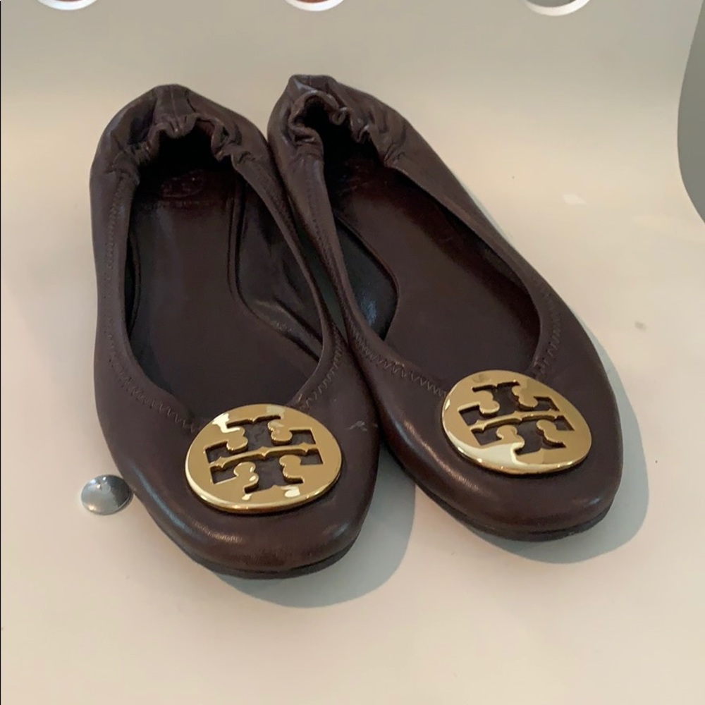 tory burch brown flats